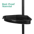 thumbnail image 4 of TROPOW Chariot de Douche d'Angle pour Salle de Bain Résistant à la Rouille, Étagère Réglable à 4 Niveaux avec Tringle de Tension, Accessoires de Salle de Bain Organisateur de Douche, Support d'Étagère de Bain Autoportant, jusqu'à 123 Pouces, Noir, 4 of 9