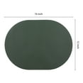 thumbnail image 4 of Unique Bargains Set of 6 Leather Table Placemats for Dining Table Decor Dark Green Gray, 4 of 7