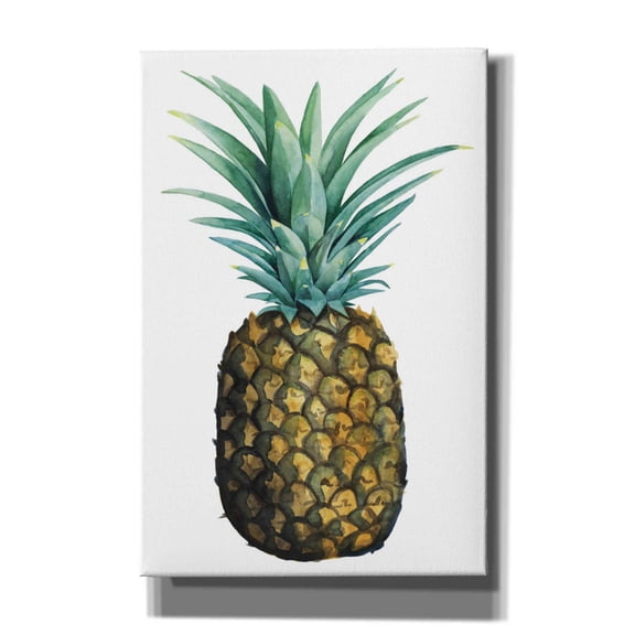 Epic Graffiti 'Watercolor Pineapple I' by Grace Popp, Canvas Wall Art, 12"x18"