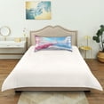 thumbnail image 6 of Haosy Satin Pillowcase for Hair and Skin Standard Cooling Silk Pillow Case with Envelope Closure Pink Peacock Stands on Beach 20"x30", 6 of 9