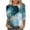A Blue, variant on YUGYXL Womens 3/4 Length Sleeve Shirts Plus Size Tops Lounge Graphic Tees Ladies Crew Neck Classic Fit Tshirts Trendy Tunics Comfy Clothes