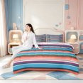 thumbnail image 5 of Erosebridal Modern Geometric Pattern 7-Piece Twin Bedding,Minimalist Stripes Bedding Comforter Set,Polkadot Reversible, 5 of 7