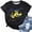 Black, variant on Casual Top for Women Fashion Printed Short Sleeved Round Neck Crop Tops for Women,Black,L
