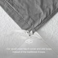 thumbnail image 2 of DOZ 100% GOTS Organic Percale Duvet Cover Set, Crisp Cool, Long Staple, Breathable, Durable, 8 Loops, 2 of 11