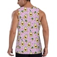 thumbnail image 3 of Xecao Different Avocados Men's Tank Top Workout Quick Dry Sleeveless Gym Jogging Muscle Shirts Summer Swim Beach Tops, 3 of 9
