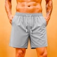 thumbnail image 3 of EOYWHK Athletic Shorts for Men Elastic Waist Mens Active Shorts Soft Lightweight Breathable Casual Activewear for Men Daily Wear Outdoor Gray, Size XXXL, 3 of 6