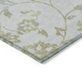 thumbnail image 5 of 3' X 5' Silver Gray And Gold Floral Washable Indoor Outdoor Area Rug, 5 of 5