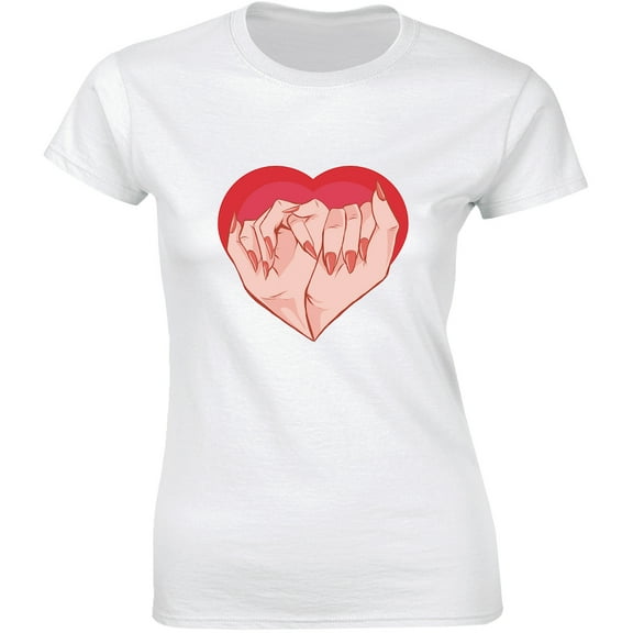 Amazing Make a Heart Using Finger Symbol - Valentine's Day Women's Gift T-Shirt
