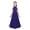 Purple, variant on TiaoBug Girls Floral Lace Halter Princess Dress Wedding Bridesmaid Maxi Dress Formal Evening Prom Gown Black 8