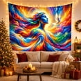thumbnail image 3 of Ocean Waves Toned with Human Face Profile Facing, Mystical Fantasy for Space Lovers, Galaxy Room Decor, Housewarming Gift, Tapestry Wall Hanging for Bedroom and Dorm, 3 of 7