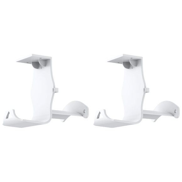 Peggybuy Under Desk/Wall Mount Controller Holder with Headphone Hanger for PS5 (White)