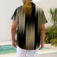 thumbnail image 3 of NAMTYQX Graphic Tees Men Plus Size Casual Light Hawaiian Printed Vneck Short Sleeve Button Up Mens Graphic T-Shirts Khaki Size 4XL, 3 of 5