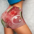 thumbnail image 4 of Balery Refreshing Watermelon Slices Pantalones cortos de entrenamiento estampados para mujer, sin costuras, ajustados, para gimnasio, yoga, correr, deportes, ejercicio activo, fitness.-XX-Large, 4 of 8