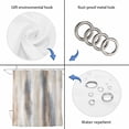 thumbnail image 5 of Beige Gray Bathroom Shower Curtains with 12 Hooks Polyester Waterproof Shower Curtain for Stalls and Bathtubs Abstract Grunge Mottled Neutral Texture Decorative Bathroom Privacy Curtain 72x84 Inches, 5 of 9