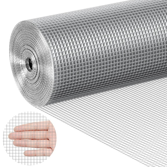 VEVOR Hardware Cloth, 1/4 inch 48in x 100 ft 23 Gauge, Hot Dipped Galvanized Wire Mesh Roll, Chicken Wire Fencing, Wire Mesh for Rabbit Cages, Garden, Small Rodents