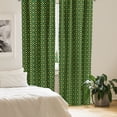 thumbnail image 2 of Ambesonne Ethnic Curtains, Circles Stripes Ornament, Pair of 28"x63", Lime Green Orange, 2 of 5