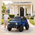 thumbnail image 6 of iYofe Ford Bronco 24V Ride On Car for Big Kids, 2 Seater Power Ride On Toys w/4-Wheel Suspension, Remote Control, Bluetooth, 3 Speeds, Lights, Electric Car Gifts for Boys Girls Ages 3-8, Blue, 6 of 10