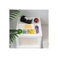 thumbnail image 3 of IRIS 4-Drawer Narrow Plastic Storage Drawer Cart with Organizer Top, White, 3 of 5