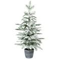thumbnail image 2 of Northlight Flocked Pine Potted Artificial Christmas Tree - 28" - Unlit, 2 of 8
