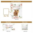 thumbnail image 7 of Terwex Custom Crib Bedding Set,Personalized Baby Bedding Set with Name,3 Pcs Pink Highland Cow Toddler Crib Sets,Baby Double Layer Blanket Pillow Cover Fitted Sheet Gifts for Baby Boy&Girl, 7 of 7
