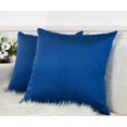 thumbnail image 3 of Aiking Home 18x18 Inches Faux Silk Square Throw Pillow Cover, Zipper Closure, Royal (Set of 2), 3 of 7