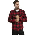thumbnail image 2 of BRANDIT INDIVIDUAL WEAR Adult Male Flannel Check Long Sleeve Shirt, Color: Red/Black Charcoal, Size: L, 2 of 6