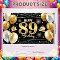 thumbnail image 2 of Golden Glitter 89th Birthday Banner Metallic Balloons Display Star Pattern Birthday Cake 89th Party Backdrop for 89th Birthday Party Elderly Celebration Birthday Gathering, 2 of 5