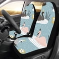 thumbnail image 2 of ZHANZZK Set of 2 Car Seat Covers Swan Princess Universal Auto Front Seats Protector Fits for Car,SUV Sedan,Truck, 2 of 4
