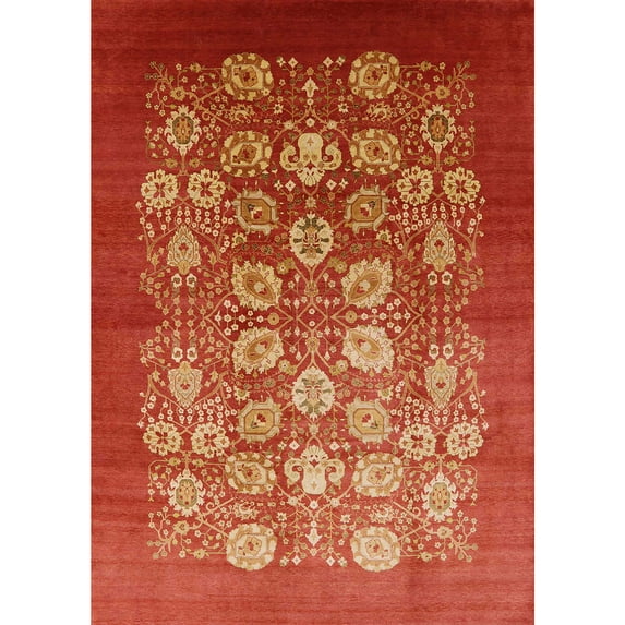 Ahgly Company Indoor Rectangle Mid-Century Modern Red Oriental Area Rugs, 2' x 5'