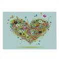thumbnail image 2 of Heart Cutting Board, Romantic Arrangement with Colorful Watercolor Style Love Valentines Day Theme, Decorative Tempered Glass Cutting and Serving Board, Large Size, White Multicolor, by Ambesonne, 2 of 5