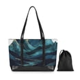 thumbnail image 7 of FORMRS Canvas Laptop Tote Bag for Women with 15.6" Computer Compartments Shoulder Handbag, Blue Mountains, 7 of 7