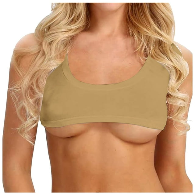 Débardeurs pour Femmes Chemises d'Été Tendance Aguichant Manches Courtes Court Col Solide Mini Sans Manches Décontracté Basique T-Shirts Kaki P