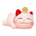 thumbnail image 4 of Lucky Cat Figurines Car Decor Statue for Dashboard Display Office Beckoning Mini Home Lying, 4 of 9
