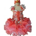 thumbnail image 5 of Jenniferwu G016 Infant Toddler Baby Newborn Little Girl's Pageant Party Birthday Dress Peach Size 12-18M, 5 of 7