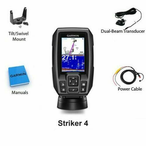 Garmin Striker 4 3.5" CHIRP Fishfinder GPS w/ Dual-beam Transducer 010-01550-00 