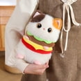 thumbnail image 2 of Fun Burger Cat Stuffed Animal- 9.1''Cute&Soft Kitten Plush Toy Pillow Decor Birthday Gift for Family, 2 of 5