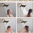 thumbnail image 4 of Bright Showers High Pressure Dual Shower Head Combo with Rainfall & Handheld, 4 Spray Settings, Tool-Free Installation, 60" Stainless Steel Hose, Matte Black, 4 of 7