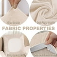 thumbnail image 3 of Couch Covers, 3 Pieces Couch Cushion Cover Velvet, Seat Cushion Cover, Stretch Sofa Covers, Separate Sectional Sofa Slipcovers, Furniture Protector(3-Seater or Backrest, Beige), 3 of 6