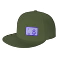 thumbnail image 1 of DouZhe Flat Brim Cap Snapback Hat, Robot Game Prints Adjustable Green Adult Baseball Cap, 1 of 6