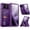 Purple, variant on Vizvera for Google Pixel 10 Pro Fold Case with Card Holder [RFID Blocking] Camera Cover,Hinge Protection,Built-in Hidden Kickstand,Screen Protector,Slim Shockproof Phone Case-Black