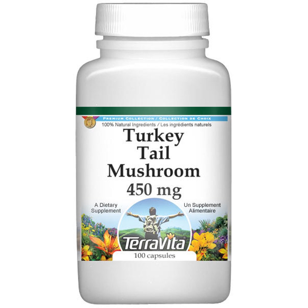 Turkey Tail Mushroom 450 mg (100 Capsules, Zin 521827)