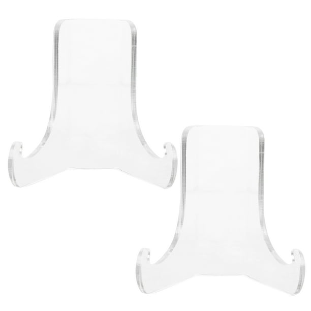 2 soportes de placa de acrílico transparentes, soportes de caballete, soporte para marcos de fotos, soporte de exhibición multifuncional