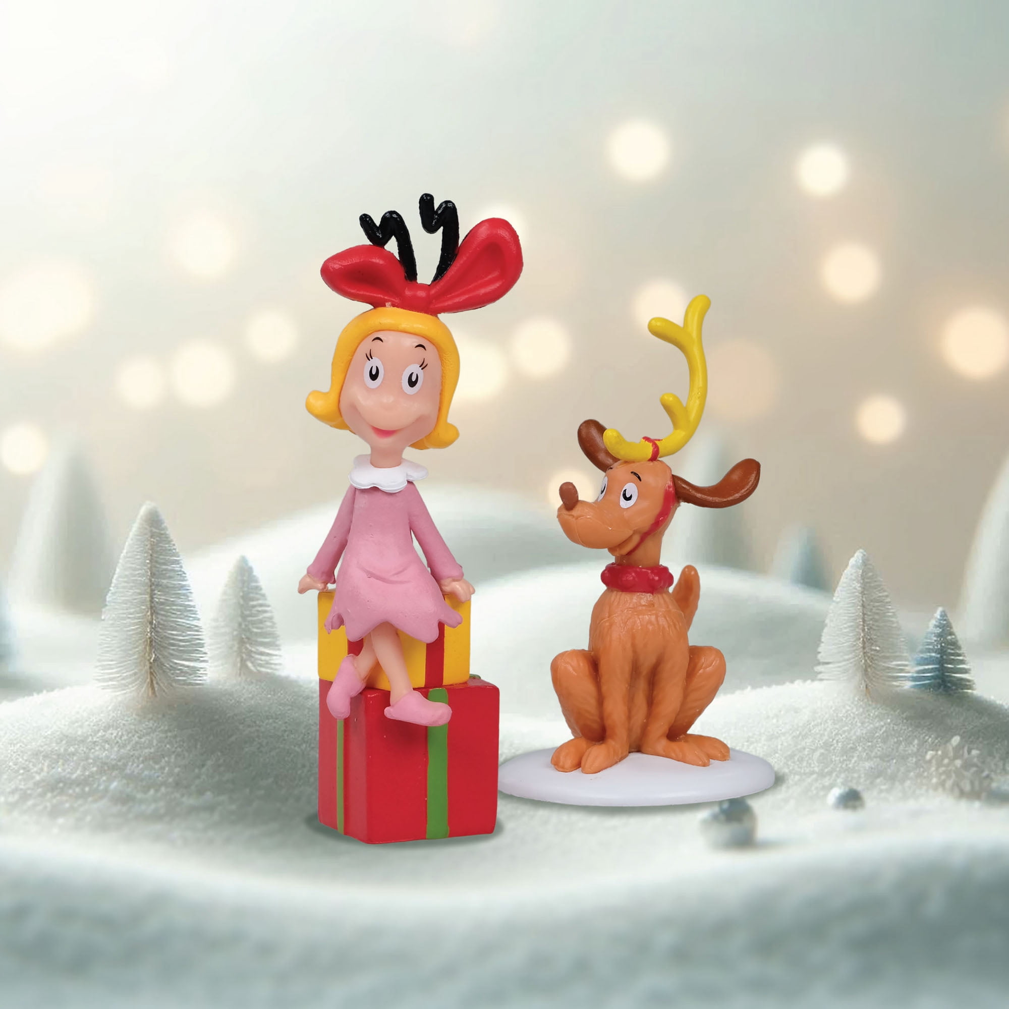 Dr. Seuss Cindy‑Lou Who & Max Christmas Village Figurine Set – 2 Piece Set