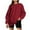 Wine, variant on Tumotour Pullover Sweatshirts For Women Crew Neck Long Sleeve Pullover Top Casual Oversized Solid Color Sweatshirts Fashion 2024 Fall