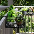thumbnail image 2 of OUNONA Rail Planter Hanging Iron Support for Balcony Flowerpot 1Pcs, 2 of 7