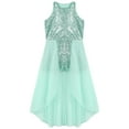 thumbnail image 3 of CHICTRY Girls Teens Overlay Shiny Sequins Romper Dress Sleeveless Sequins Birthday Prom Party Gown Mint Green 16, 3 of 7