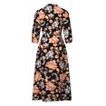 thumbnail image 6 of Aueoeo Fall dresses for women 2022, Fashion Casual Turndown Collar Dress Lantern Long Sleeve Women Printed Women's Dress Long Dresses, 6 of 8