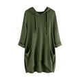 thumbnail image 1 of Timegard Chandails à Capuchon pour Femmes Grande Taille Manches Longues à Cordon Automne Décontracté Ample Confortable Blouse avec Poches, 1 of 3
