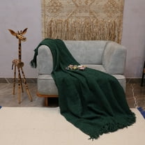Cozy Haven Premium Chenille Green Sofa Throw