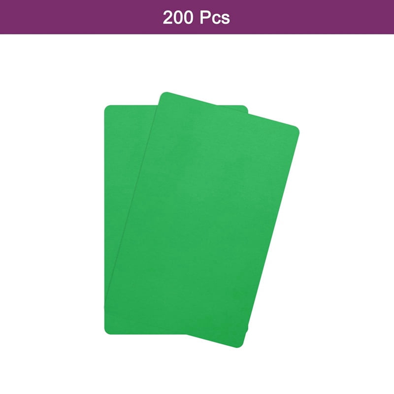 200Pcs Metal Business Card Blanks,1/64 INCH Thick 3.4x2 inch Aluminum Laser-Engraving Materials Cards Green